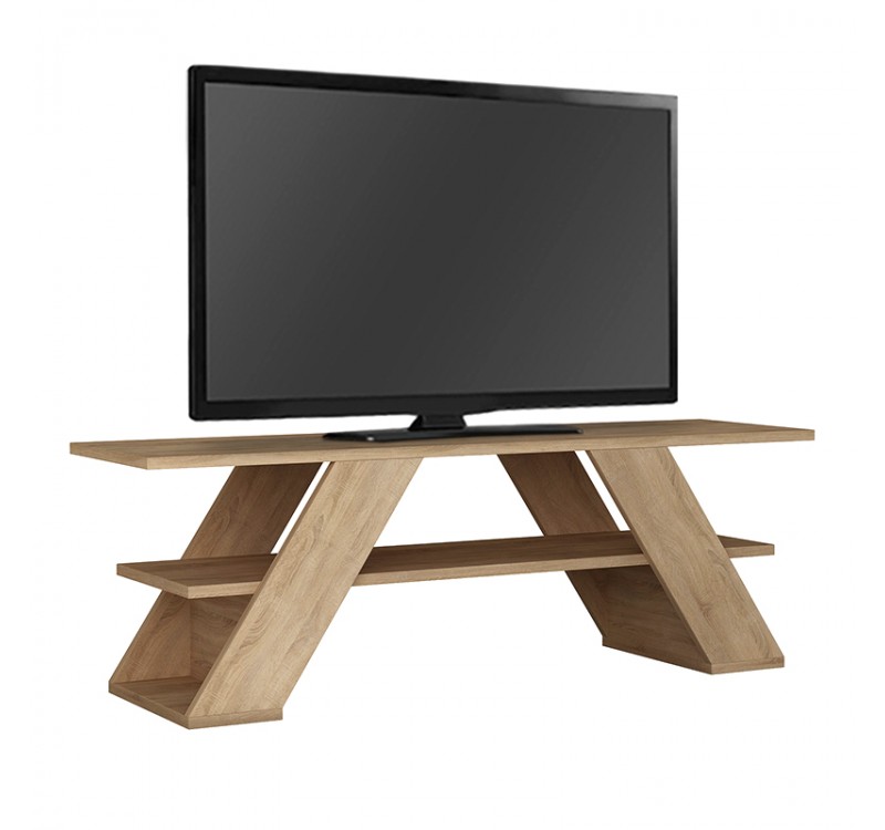 Έπιπλο τηλεόρασης Farfalla Megapap χρώμα sapphire oak 120x33,5x40εκ.