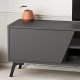 Έπιπλο τηλεόρασης Fiona Megapap χρώμα ανθρακί 180x35,6x48εκ.