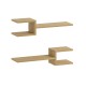 Ραφιέρα τοίχου Fork Megapap 2 τεμαχίων χρώμα sapphire oak 75x19,5x18εκ.