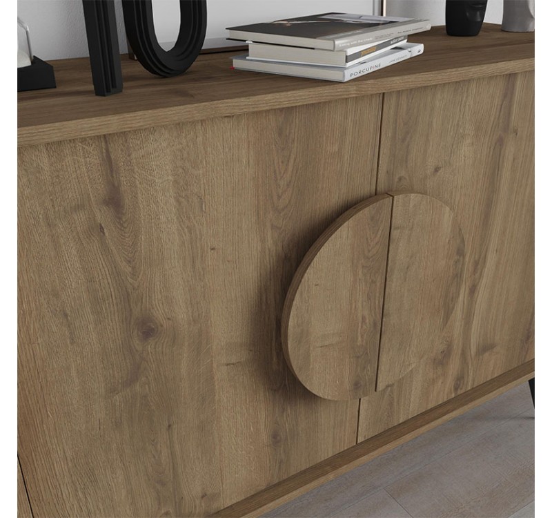 Μπουφές Gora Megapap χρώμα ανοιχτό καρυδί 110x35,6x82εκ.