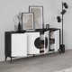 Μπουφές Gora Megapap χρώμα μαύρο εφέ μαρμάρου - λευκό 180x35,6x82εκ.