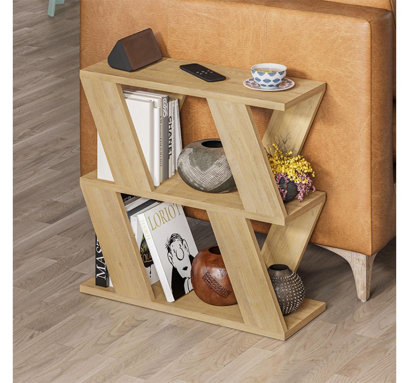 Τραπεζάκι βοηθητικό Lazena Megapap χρώμα sapphire oak 60x22x57εκ.