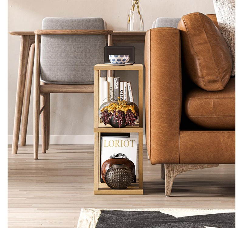 Τραπεζάκι βοηθητικό Lazena Megapap χρώμα sapphire oak 60x22x57εκ.