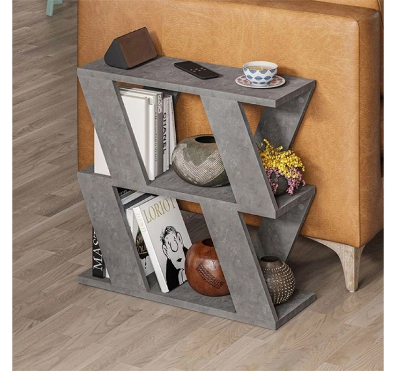 Τραπεζάκι βοηθητικό Lazena Megapap χρώμα γκρι ρετρό 60x22x57εκ.