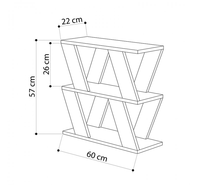 Τραπεζάκι βοηθητικό Lazena Megapap χρώμα γκρι ρετρό 60x22x57εκ.
