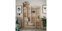 Βιβλιοθήκη Manco Megapap χρώμα sapphire oak 122x25,5x188εκ.