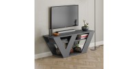 Έπιπλο τηλεόρασης Pipralla Megapap χρώμα ανθρακί 110x30x40εκ.