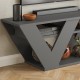 Έπιπλο τηλεόρασης Pipralla Megapap χρώμα ανθρακί 110x30x40εκ.