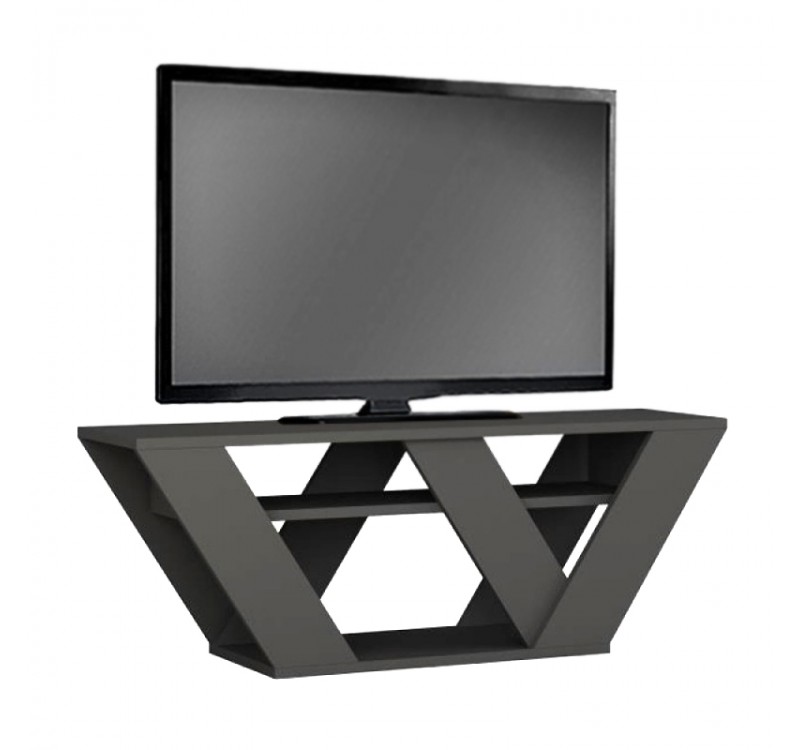 Έπιπλο τηλεόρασης Pipralla Megapap χρώμα ανθρακί 110x30x40εκ.