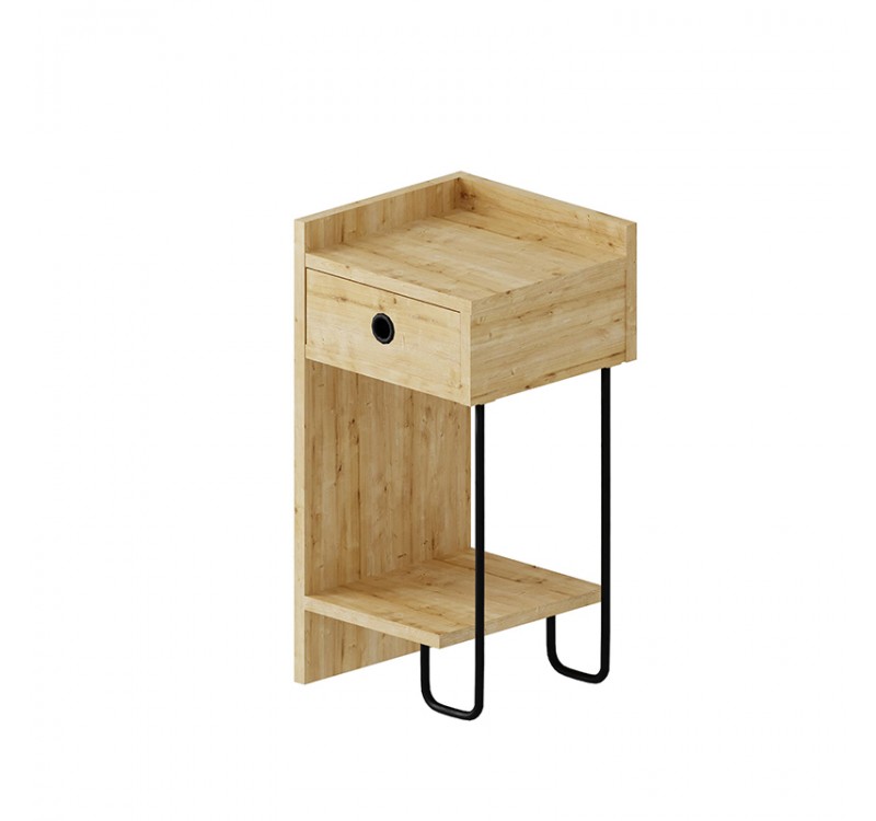 Κομοδίνο Sirius Megapap αριστερό χρώμα sapphire oak 32x30x61εκ.