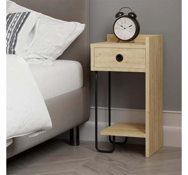 Κομοδίνο Sirius Megapap δεξί χρώμα sapphire oak 32x30x61εκ.