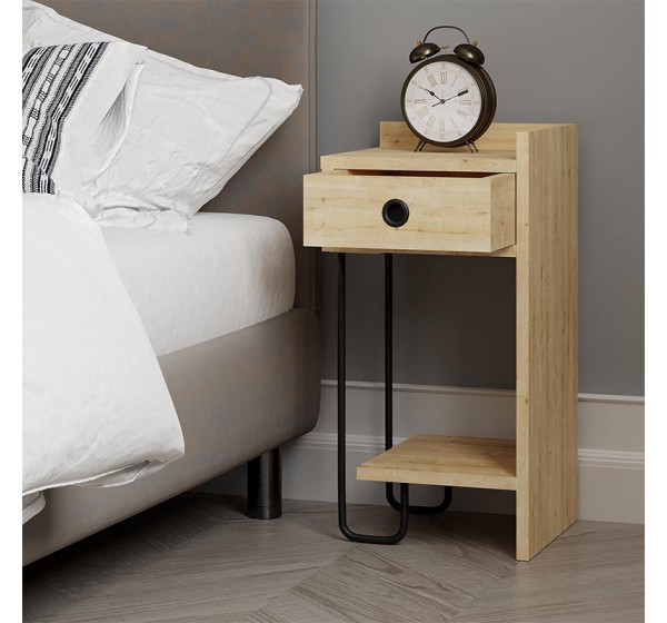 Κομοδίνο Sirius Megapap δεξί χρώμα sapphire oak 32x30x61εκ.