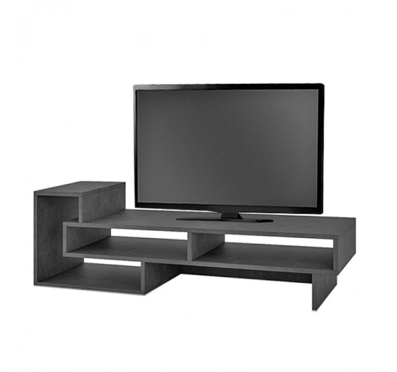 Έπιπλο τηλεόρασης Tetra Megapap χρώμα γκρι ρετρό 136,7x40x42εκ.