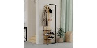 Έπιπλο εισόδου Archy Megapap χρώμα sapphire oak 53x31,7x180εκ.