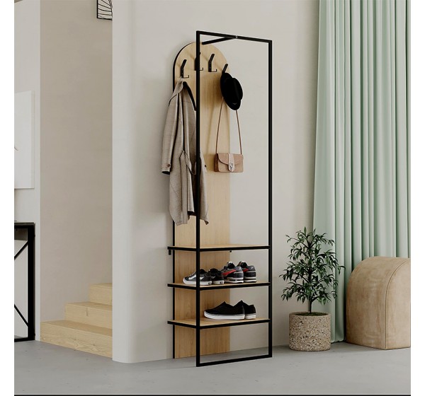 Έπιπλο εισόδου Archy Megapap χρώμα sapphire oak 53x31,7x180εκ.