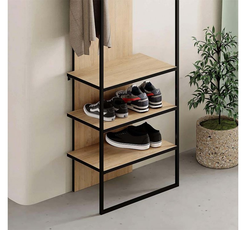 Έπιπλο εισόδου Archy Megapap χρώμα sapphire oak 53x31,7x180εκ.