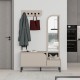 Έπιπλο εισόδου Mila Megapap με κρεμάστρα χρώμα sandstone120x37x171,6εκ.