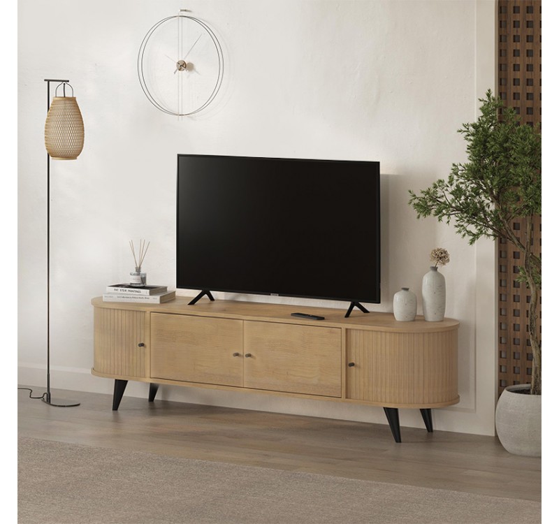 Έπιπλο τηλεόρασης Gentle Megapap χρώμα sapphire oak 180x40x52εκ.