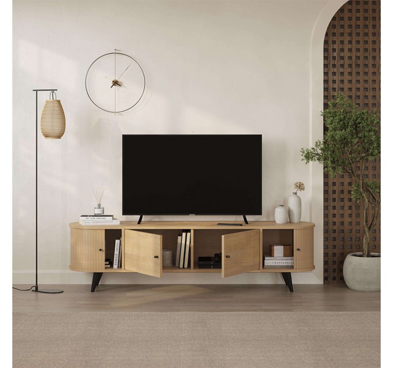 Έπιπλο τηλεόρασης Gentle Megapap χρώμα sapphire oak 180x40x52εκ.