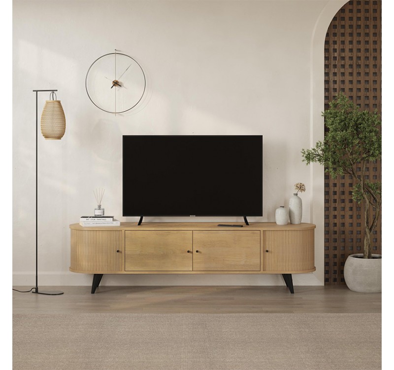 Έπιπλο τηλεόρασης Gentle Megapap χρώμα sapphire oak 180x40x52εκ.