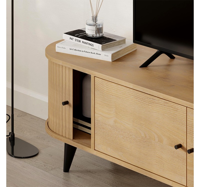 Έπιπλο τηλεόρασης Gentle Megapap χρώμα sapphire oak 180x40x52εκ.