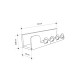 Κρεμάστρα τοίχου Liora Megapap χρώμα sapphire oak 63x14x14εκ.