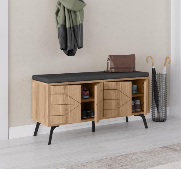 Παπουτσοθήκη Dune Megapap χρώμα sapphire oak 107x35x55εκ.