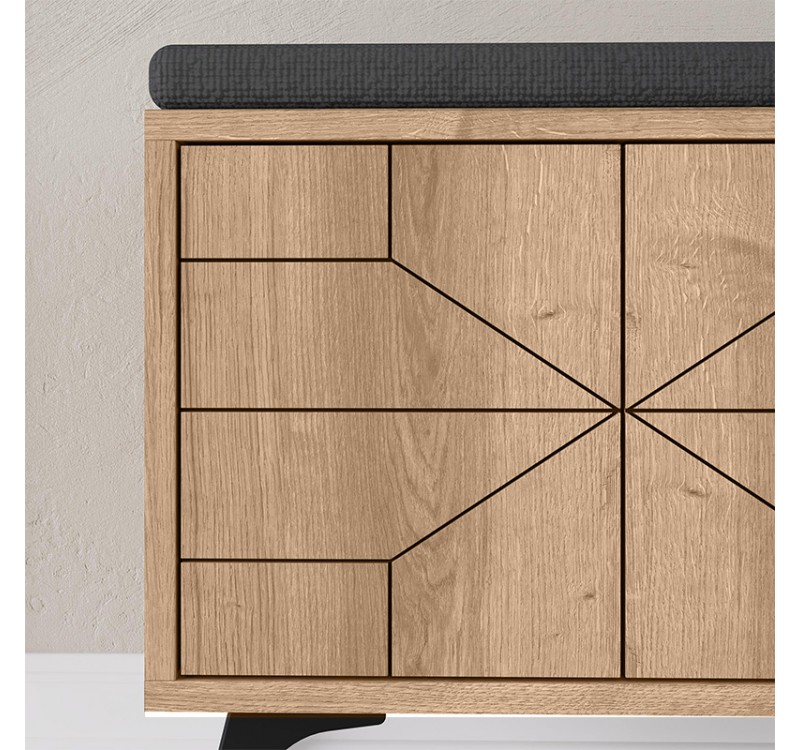 Παπουτσοθήκη Dune Megapap χρώμα sapphire oak 107x35x55εκ.