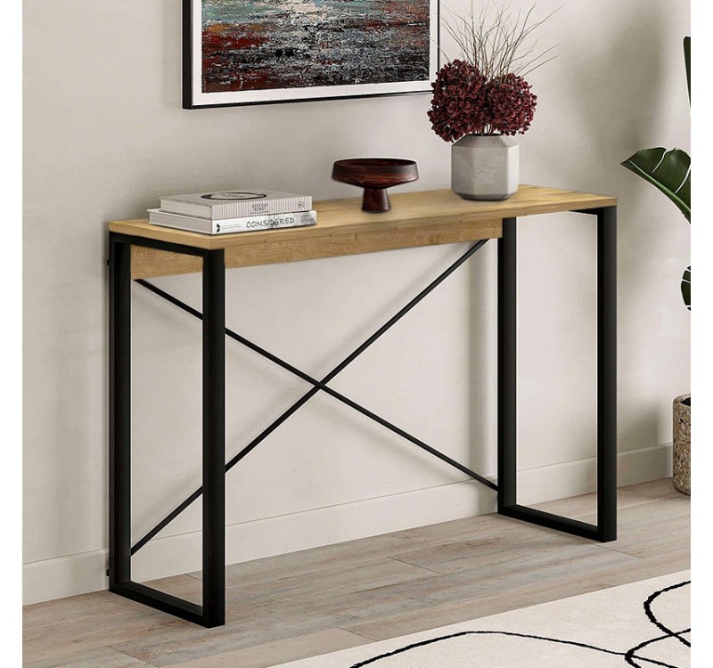 Κονσόλα Archie Megapap χρώμα sapphire oak 110x35x75εκ.