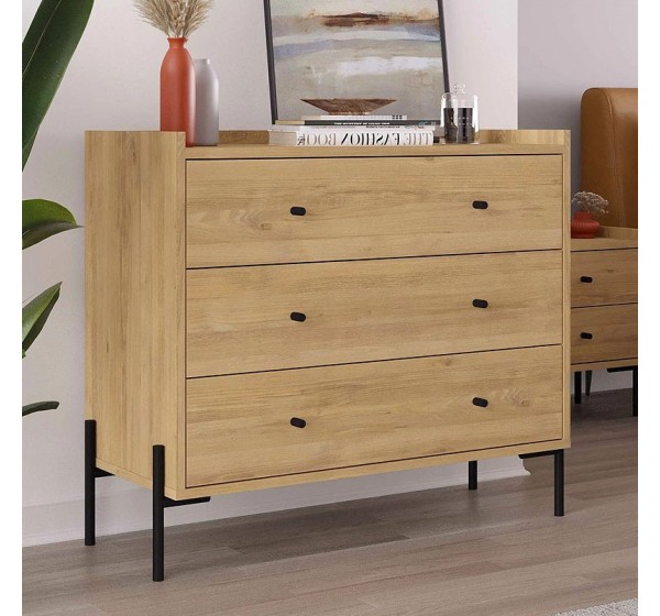 Συρταριέρα Malta Megapap χρώμα sapphire oak 94x40x80,1εκ.