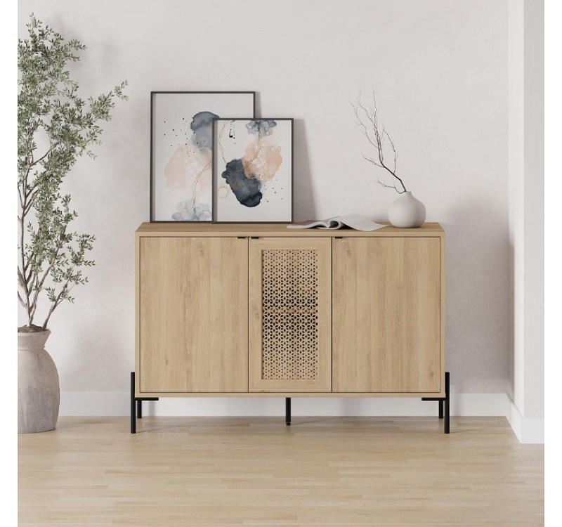Μπουφές Naive Megapap χρώμα sapphire oak 126x40x80εκ.