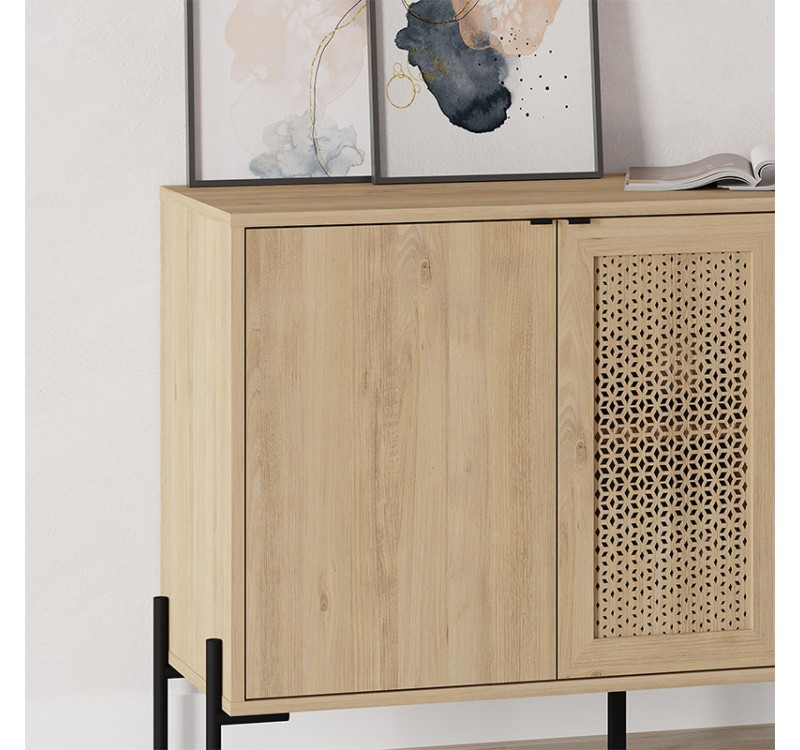 Μπουφές Naive Megapap χρώμα sapphire oak 126x40x80εκ.