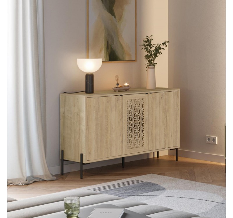 Μπουφές Naive Megapap χρώμα sapphire oak 126x40x80εκ.