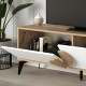 Έπιπλο τηλεόρασης Gora Megapap χρώμα sapphire oak - λευκό 140x35,6x51εκ.