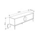 Έπιπλο τηλεόρασης Gora Megapap χρώμα sapphire oak - λευκό 140x35,6x51εκ.