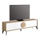 Έπιπλο τηλεόρασης Gora Megapap χρώμα sapphire oak - λευκό 180x35,6x51εκ.