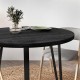 Τραπέζι Xana Megapap χρώμα black wood Ø90x77,5εκ.