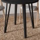 Τραπέζι Xana Megapap χρώμα black wood Ø90x77,5εκ.