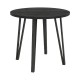 Τραπέζι Xana Megapap χρώμα black wood Ø90x77,5εκ.