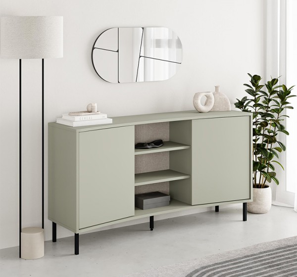 Μπουφές Frem Megapap χρώμα ash green 150x40x81εκ.