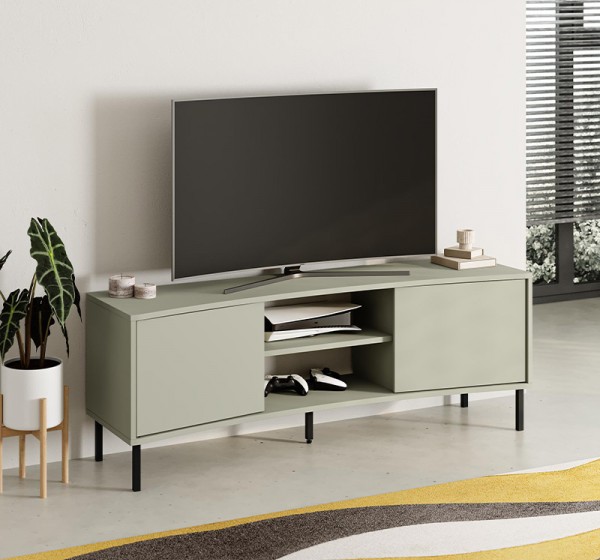 Έπιπλο τηλεόρασης Frem Megapap χρώμα ash green 150x40x55εκ.