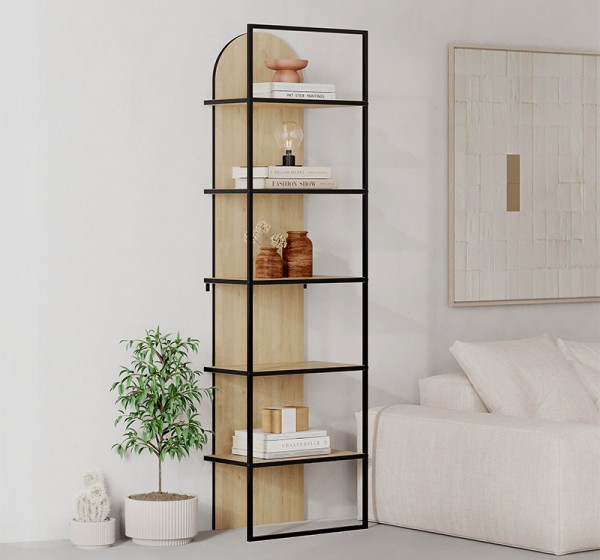 Βιβλιοθήκη Archy Megapap χρώμα sapphire oak 53x31,7x180εκ.