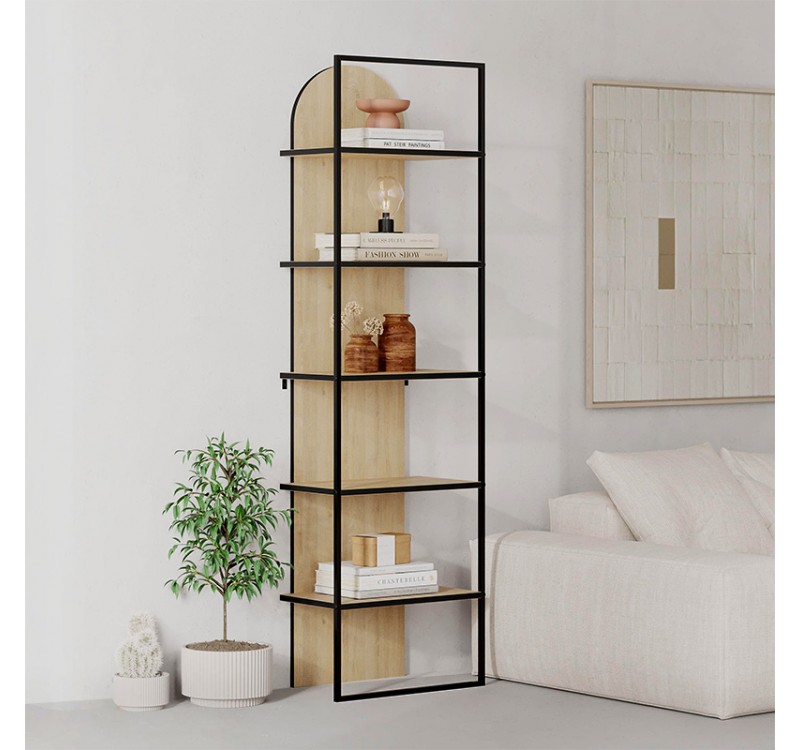 Βιβλιοθήκη Archy Megapap χρώμα sapphire oak 53x31,7x180εκ.