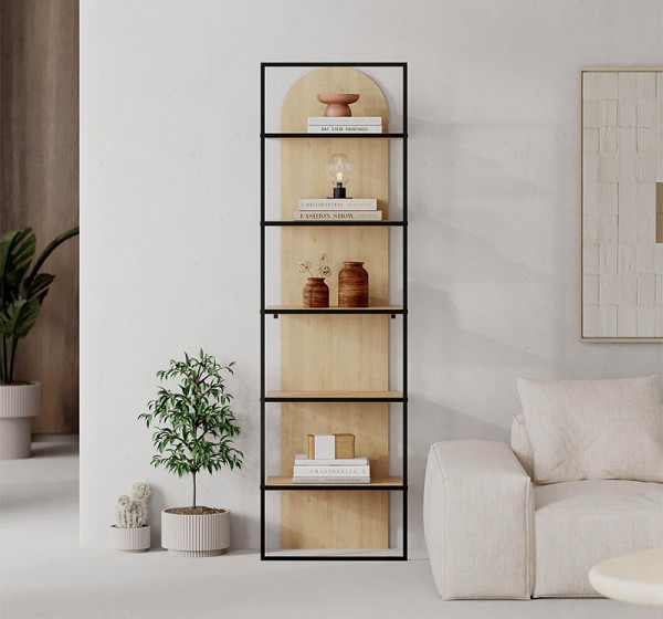 Βιβλιοθήκη Archy Megapap χρώμα sapphire oak 53x31,7x180εκ.