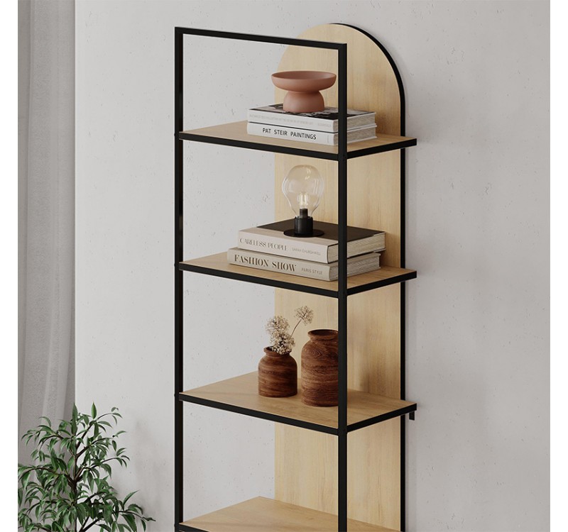 Βιβλιοθήκη Archy Megapap χρώμα sapphire oak 53x31,7x180εκ.