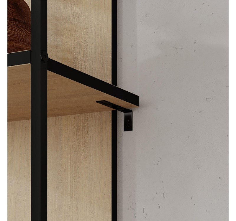 Βιβλιοθήκη Archy Megapap χρώμα sapphire oak 53x31,7x180εκ.