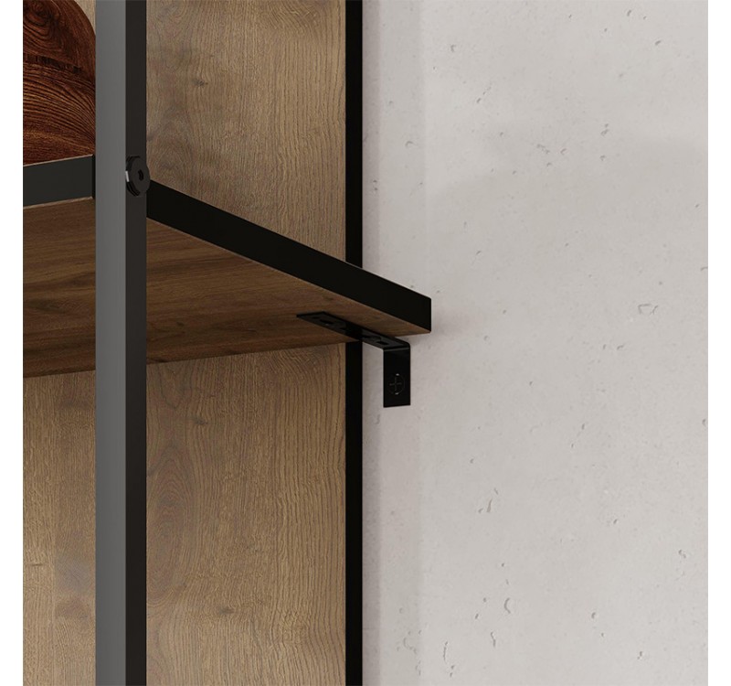 Βιβλιοθήκη Archy Megapap χρώμα ανοιχτό καρυδί 53x31,7x180εκ.