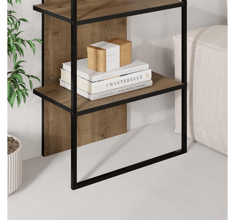 Βιβλιοθήκη Archy Megapap χρώμα ανοιχτό καρυδί 53x31,7x180εκ.