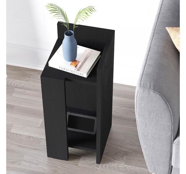Κομοδίνο Elos Megapap δεξί χρώμα black wood 25x27x60εκ.
