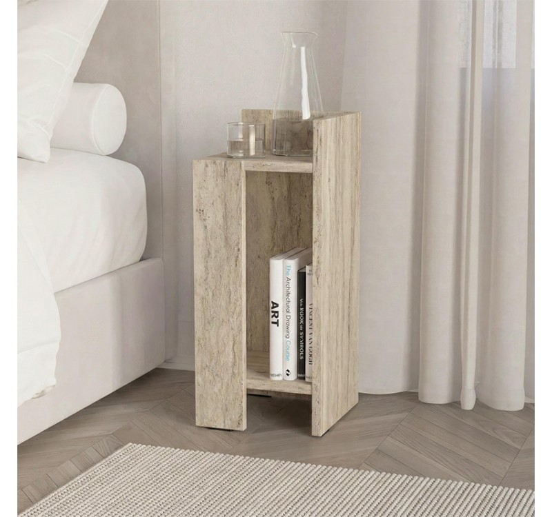 Κομοδίνο Elos Megapap δεξί χρώμα travertine 25x27x60εκ.